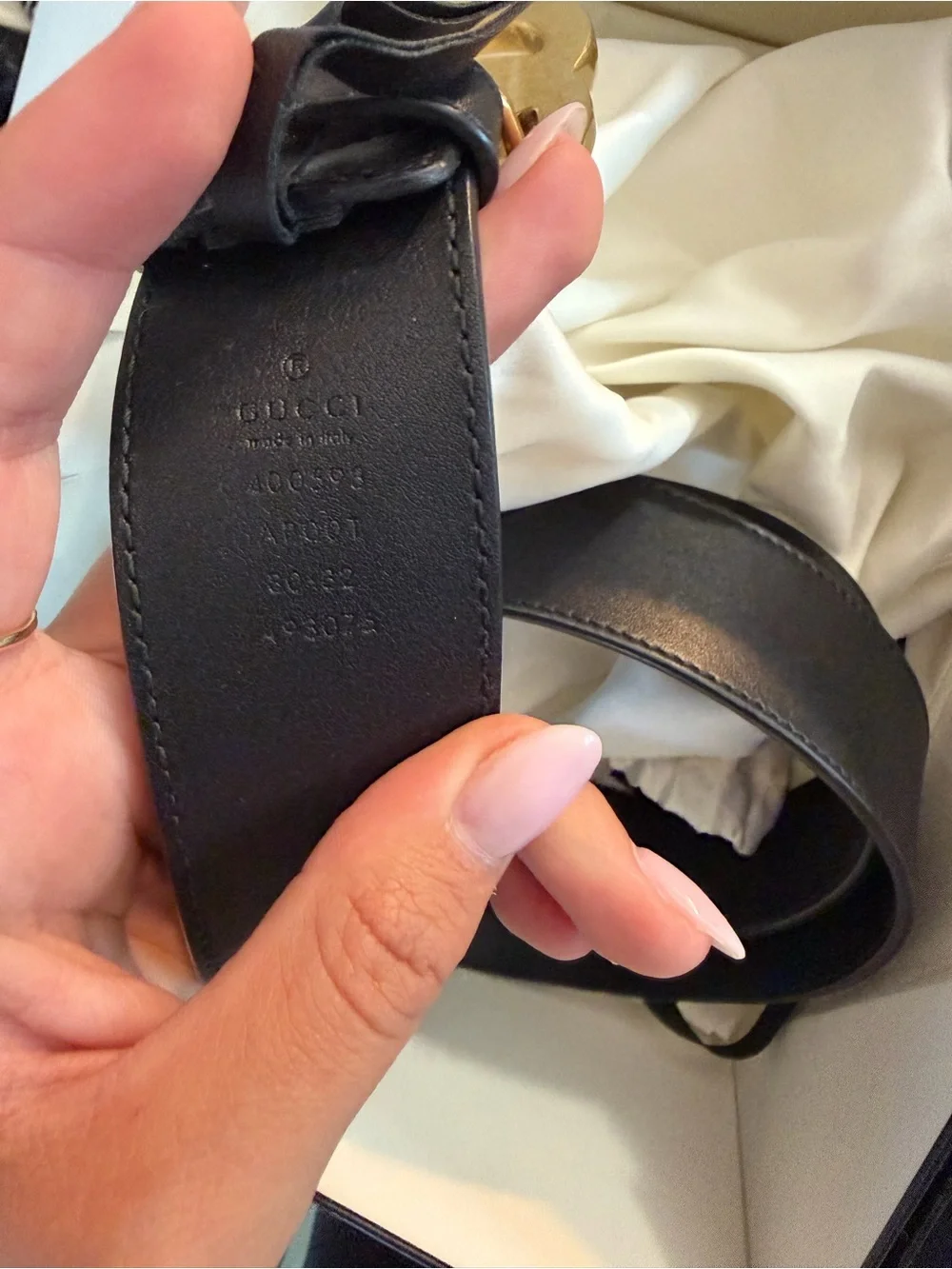 Gucci Black Leather Men's Belt Bag with Gold-Tone Buckle